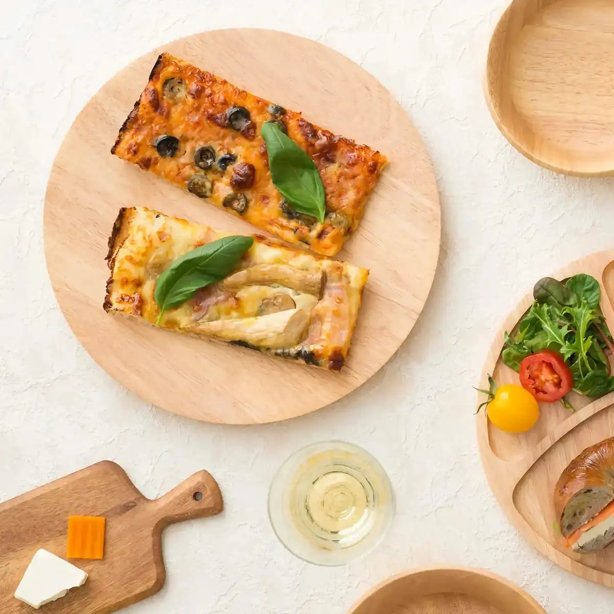 Swanson Rubberwood Pizza Serving Plate 33cm