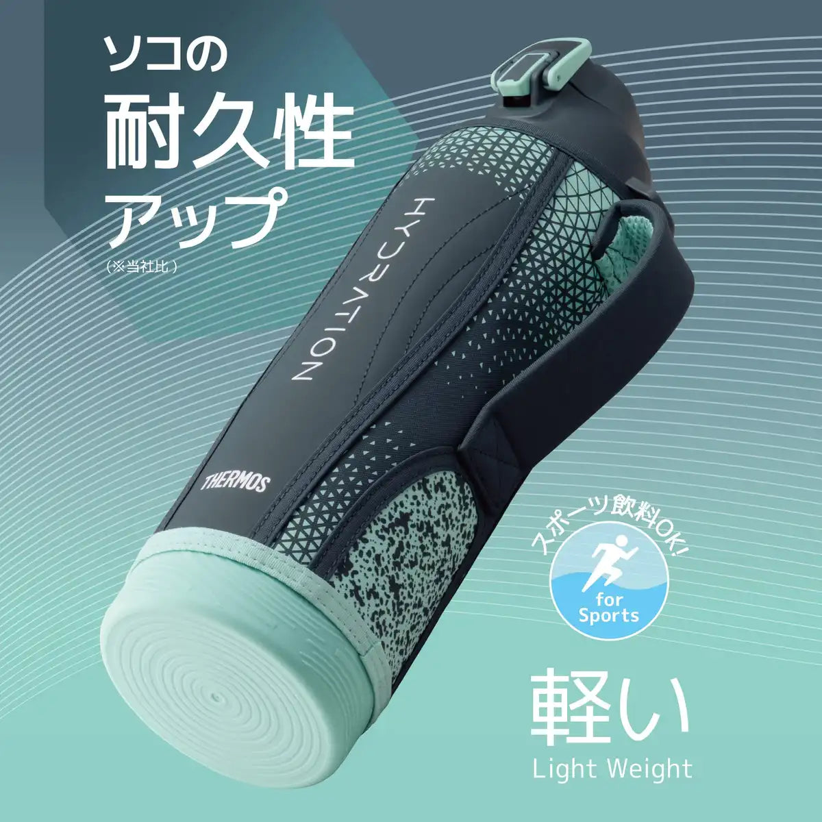 Thermos 1.5L Navy Mint Vacuum Insulated Sports Bottle for Cold Storage - Fht-1502F Nvmt
