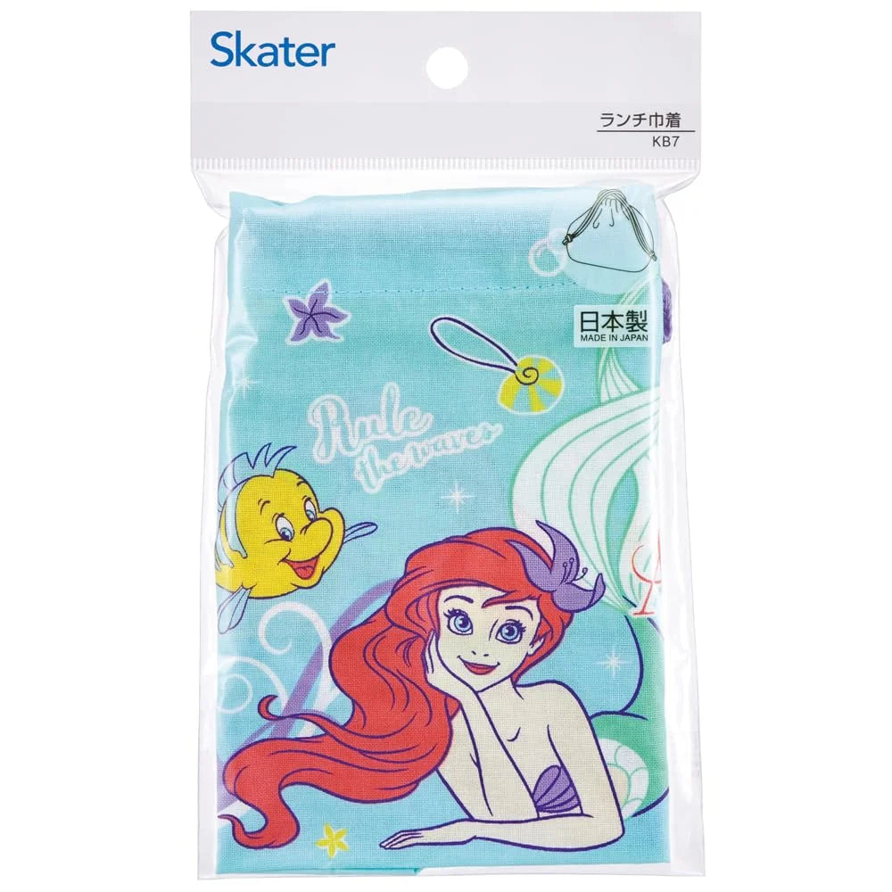 Skater Disney Ariel Kids Lunch Box Bag with Gusset - Made in Japan