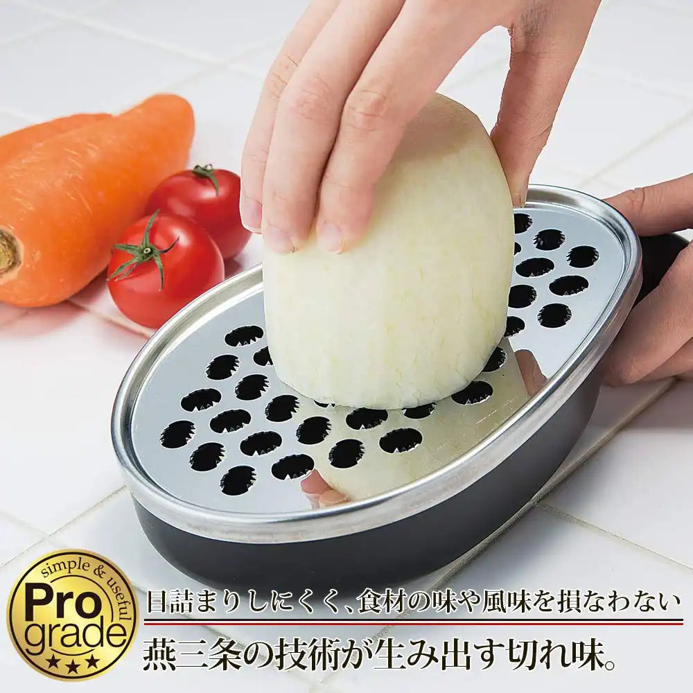 Shimomura Kougyou Professional Grade Grater Made In Japan - Grate Radish Black Pgs-11 Niigata Tsubamesanjo