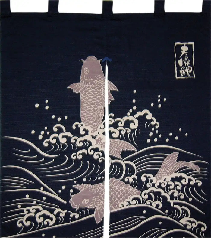 Maeda Dyeing Japanese Kaiuntei Engi Noren Carp 037595