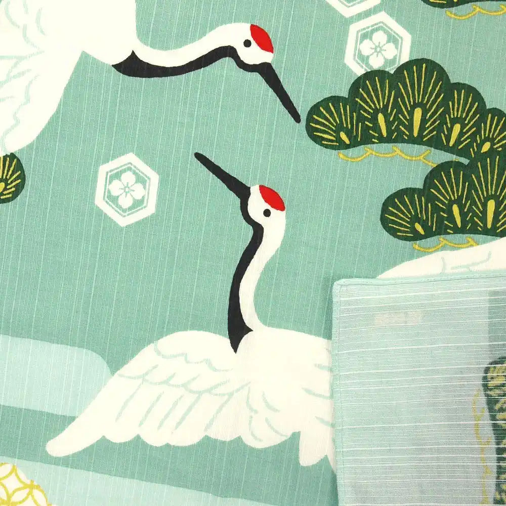 Hama Pattern Japanese Kotobuki Cranes Dance Wrapping Cloth 50Cm
