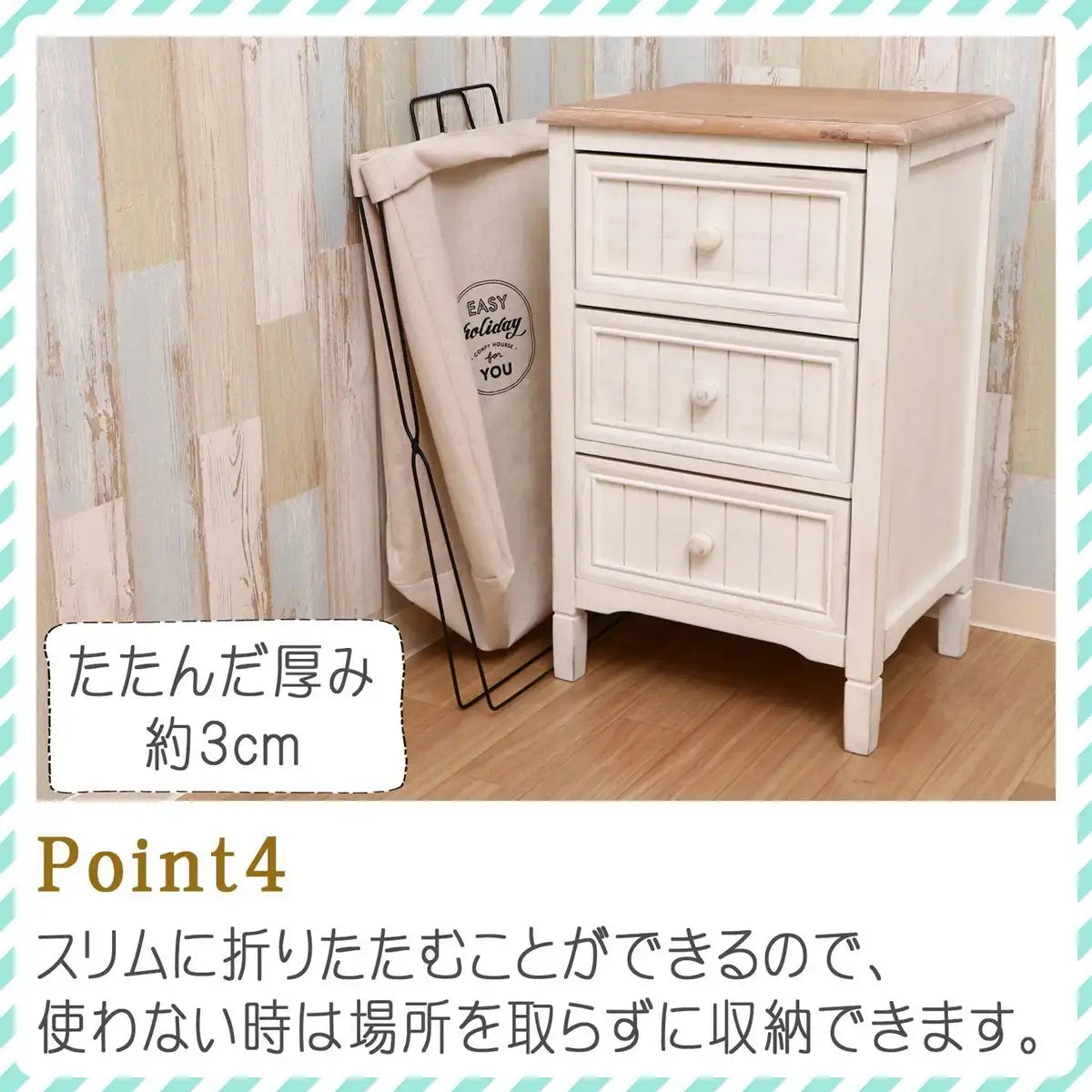 Fujiboeki Japan 32813 Laundry Basket 37X27X60Cm Gray Foldable Trash Can Camping Toy Storage Handle Water Repellent Inside