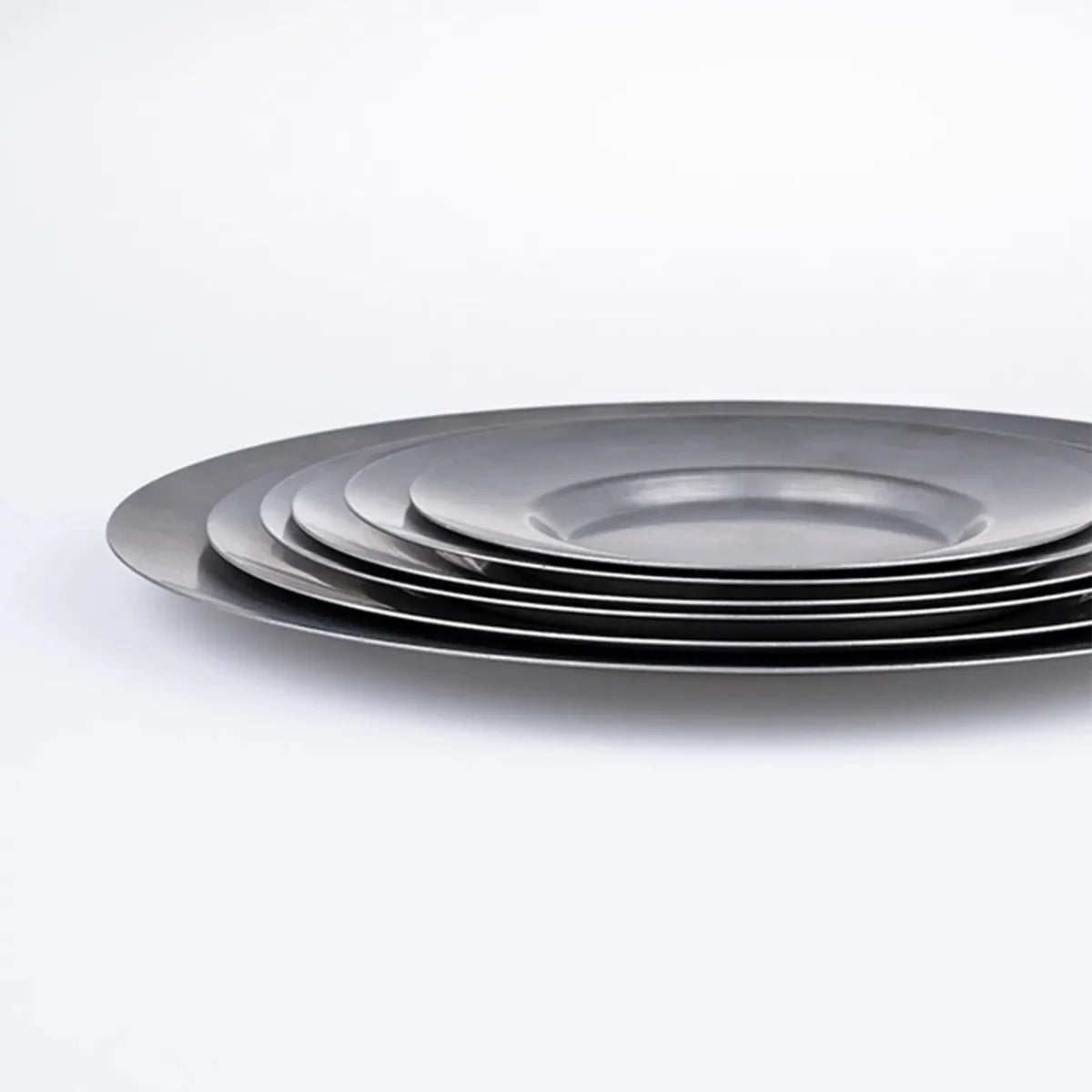 Aoyoshi Vintage Inox Stainless Steel Round Plate 213Mm Japan