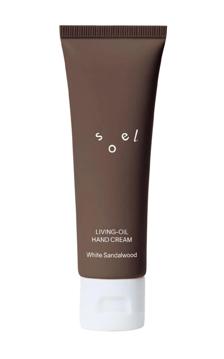 Crema de Manos Soel Living Oil Sándalo Blanco 50g Fórmula Natural Orgánica
