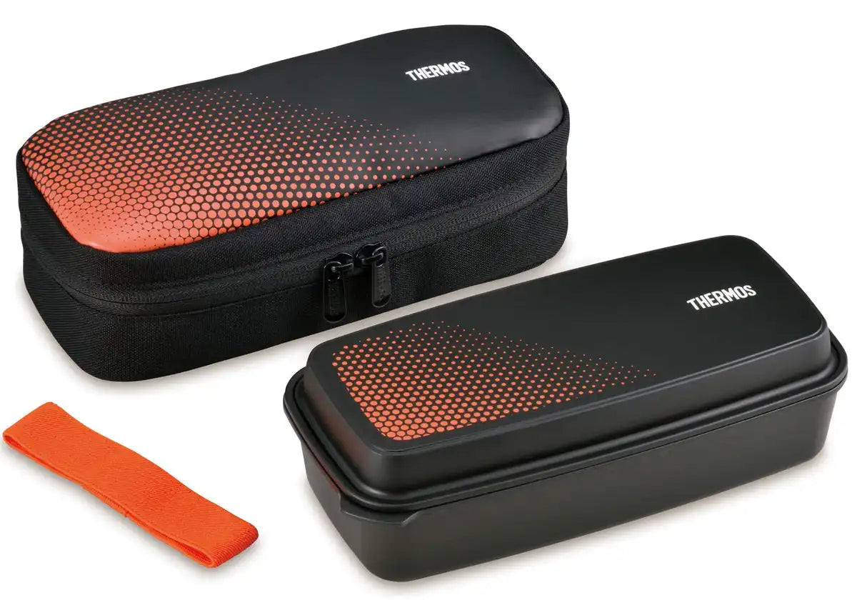 Thermos Fresh 600ml Lunch Box in Black Orange - Djo-600 Bkor