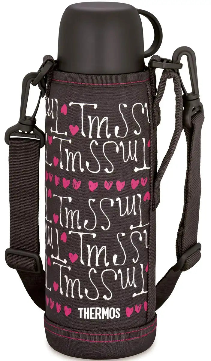 Thermos 1.0L Chocolate Heart Vacuum Insulated Water Bottle FHO-1001WF CH-H