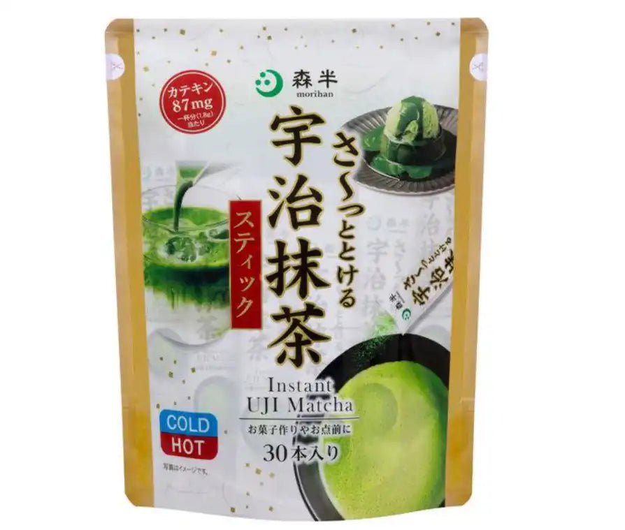 Morihan Kyoei Instant Uji Matcha 1.8g x 30 Sticks - Beverage Japanese Tea - Green Tea Stick