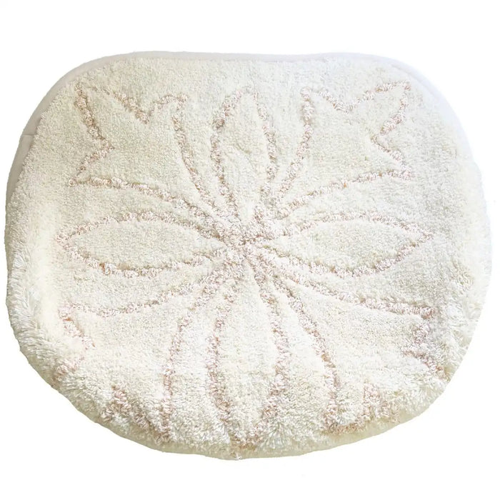 Senko Blason White Emblem Pattern Toilet Lid Cover - Japan - Elegant 38916