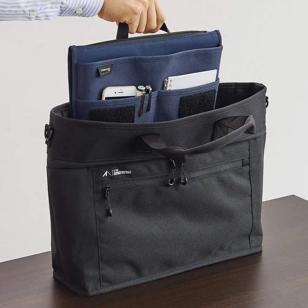 Lihit Lab Cordura Flat Pouch M Navy Japan A7767-11