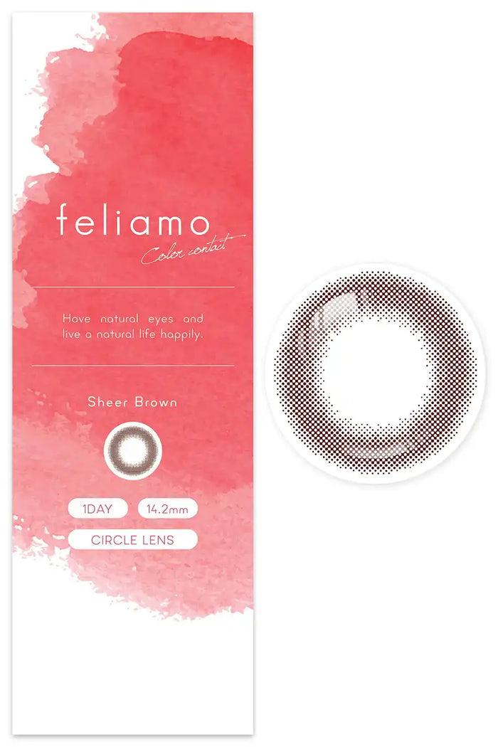 We Rejoice Color Contacts Feliamo Mai Shiraishi One Day Sheer Brown Prescription -9.50 Japan