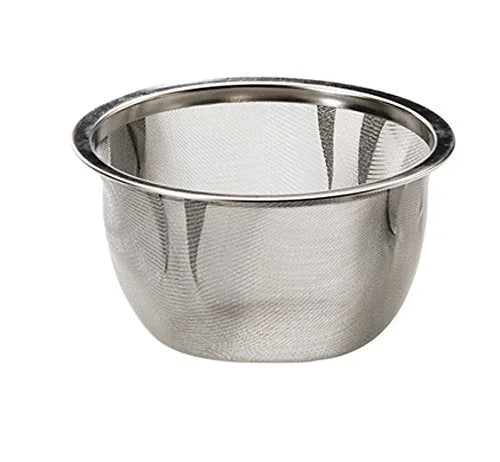 Itsumi Pottery Mino Ware 023343 Wide Mouth Pot Yv Black Matte W/ Deep Mushi Tea Strainer - Japan