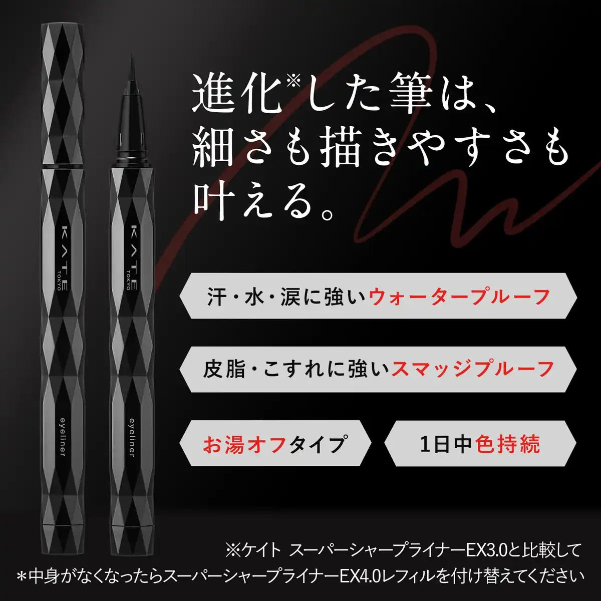 Kate Super Sharp Liner Black Ex4.0 Precision Eyeliner