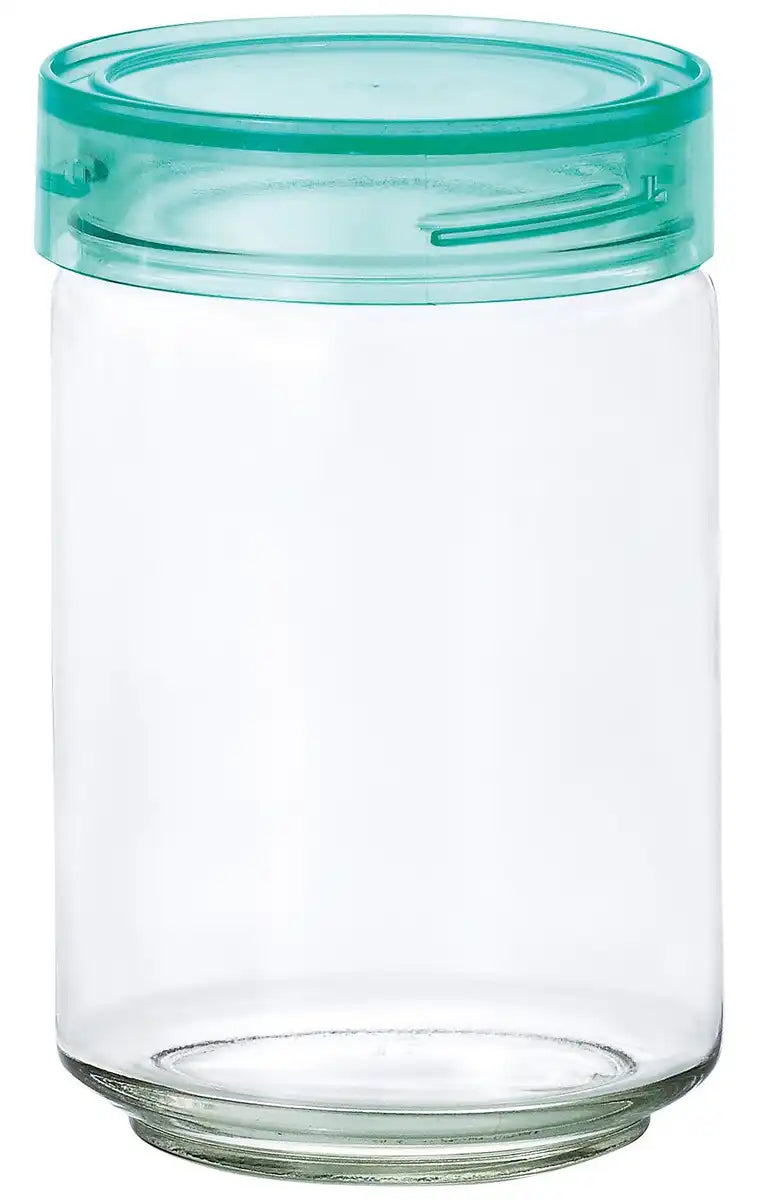 Aderia 1000Ml Green Cosmetic Glass Canister Airtight Container Made In Japan - Seasoning Jar Coffee Beans Storage M6634