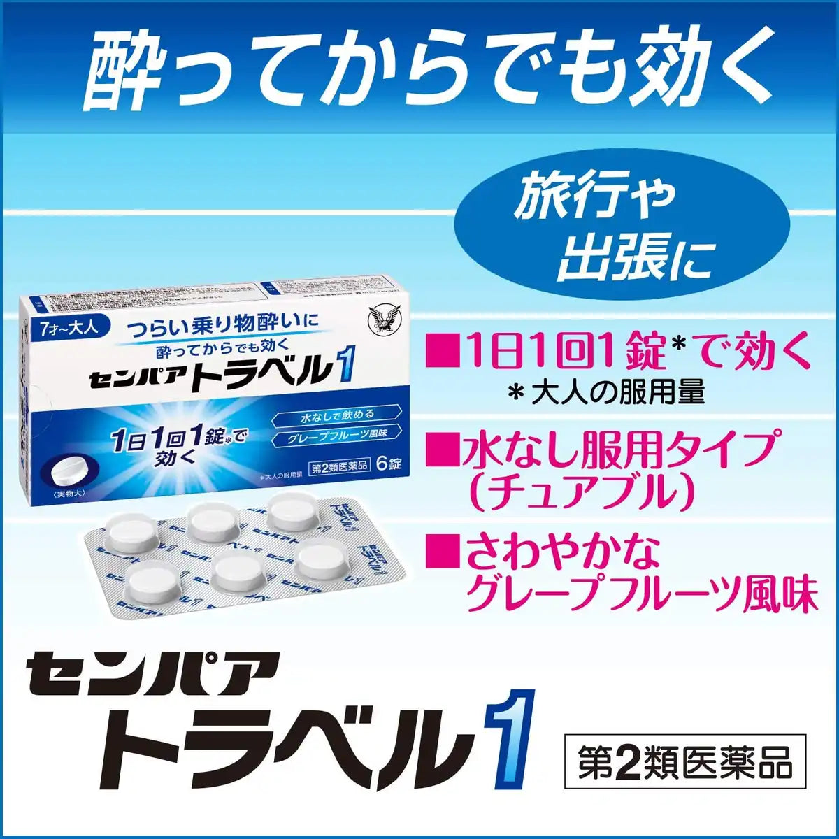 Sempah Travel 1 Japan Otc Drug 6 Tablets - Second-Class