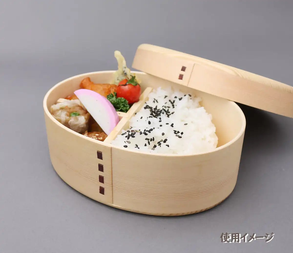 Ruozhao Japan Magewappa Cover Single Tier Lunch Box Oval Earl Finish Natural Life01