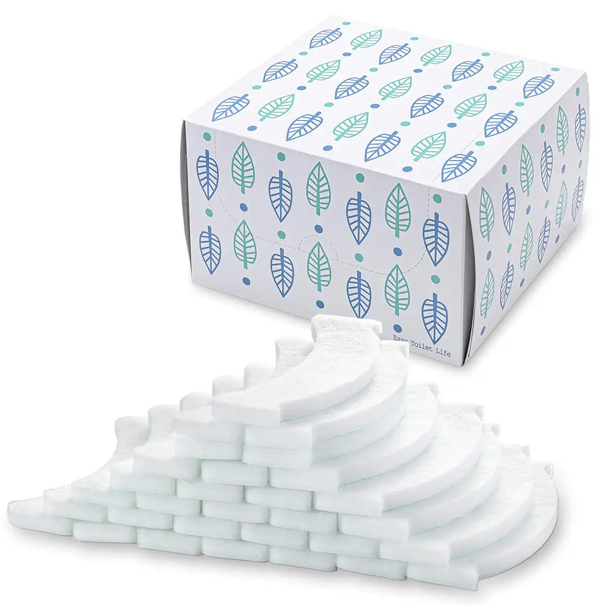 Sanko Mitsuba Toilet Stain Prevention Pad 30Pcs Japan Clean Odor Prevention White Leaf Box Aa-21 6X17Cm