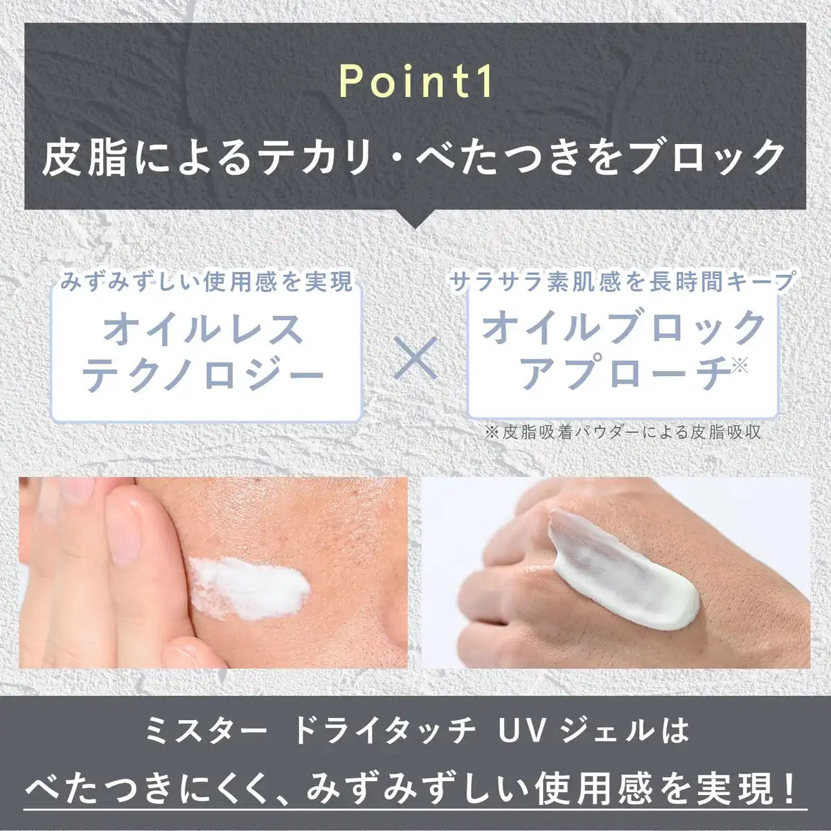 Orbis Mr. Dry Touch UV Gel Sunscreen SPF50 PA++++ 60g for Men Face & Body