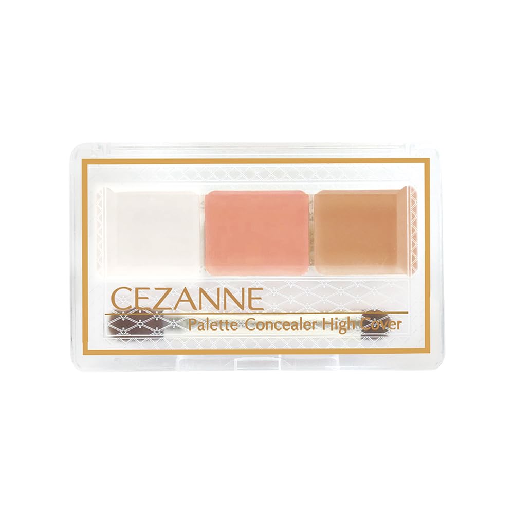 Cezanne High Coverage Palette Concealer 00 Light Tone 4.5G - Versatile 3 Colors