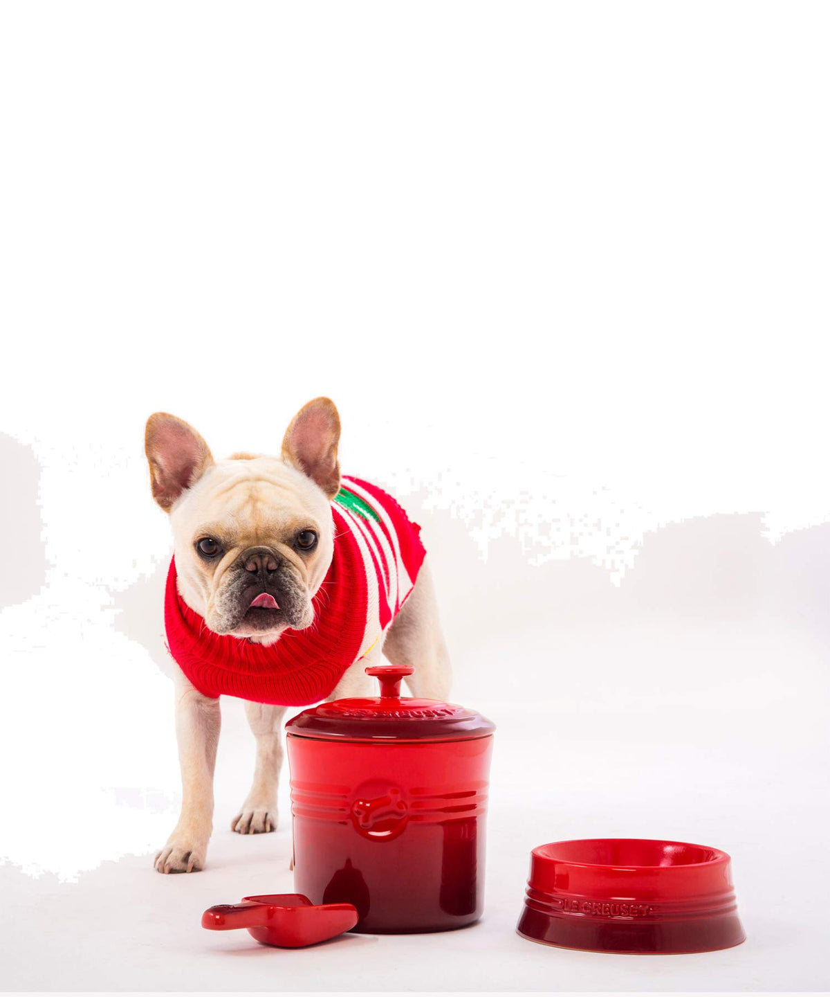 Le Creuset Natural Pink Pet Food Container with Scoop Official Japanese Product