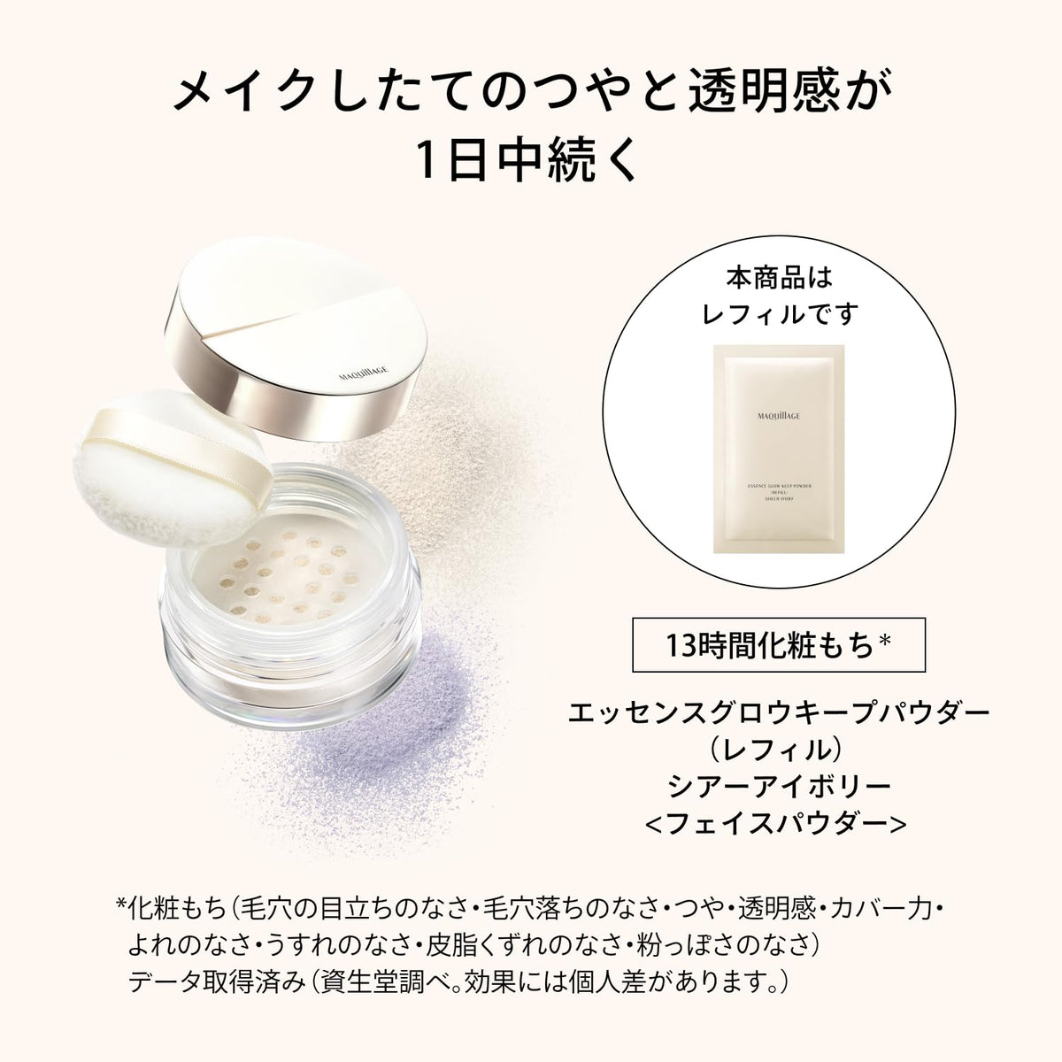 Maquillage Essence Glow Keep Powder Refill 8G Sheer Ivory Translucent Makeup