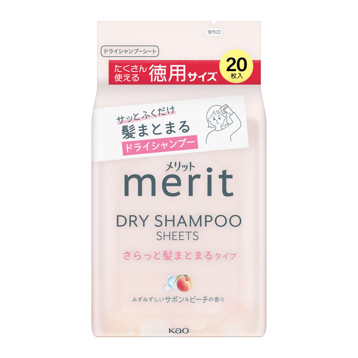 Merit Dry Shampoo Sheets Paquete de 20 para Cabello Suave