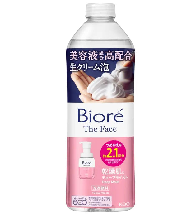 Biore The Face Deep Moist Refill 340Ml Foam Wash