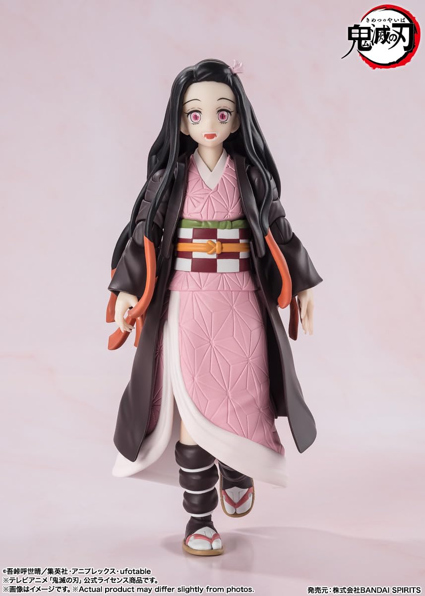 Bandai Spirits Kimetsu No Yaiba Nezuko Kamado 130mm PVC ABS Movable Figure by SH Figuarts