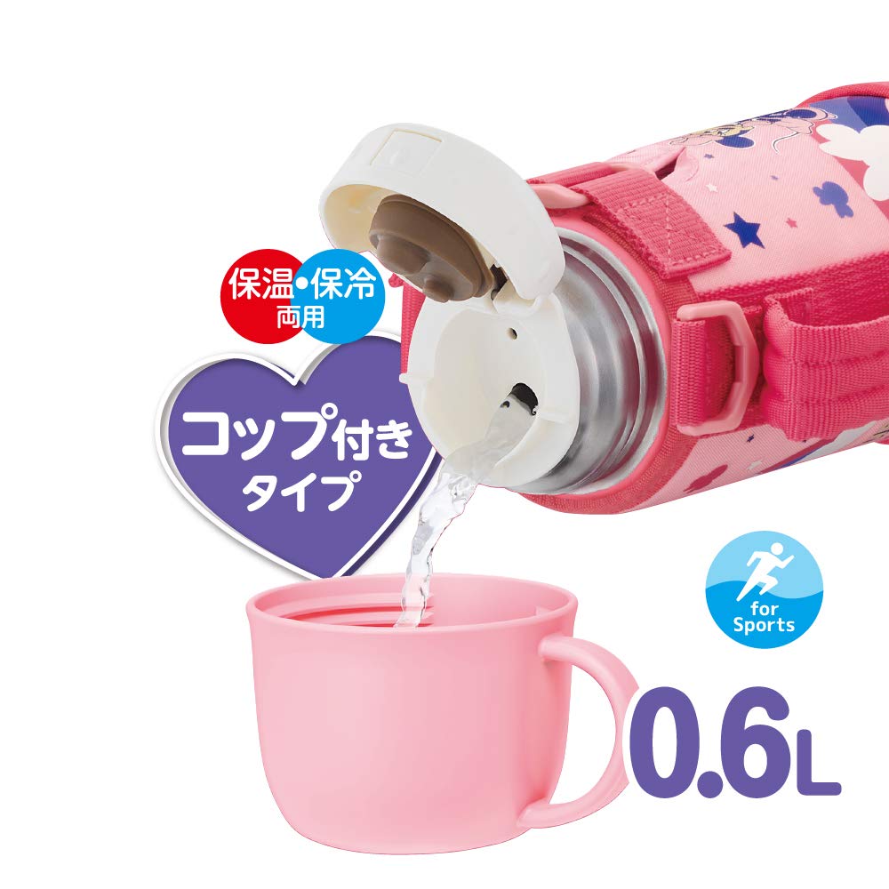 Thermos 0.64L Vacuum Insulated Water Bottle Minnie Pink 2-Way Series Fjo-600Wfds P