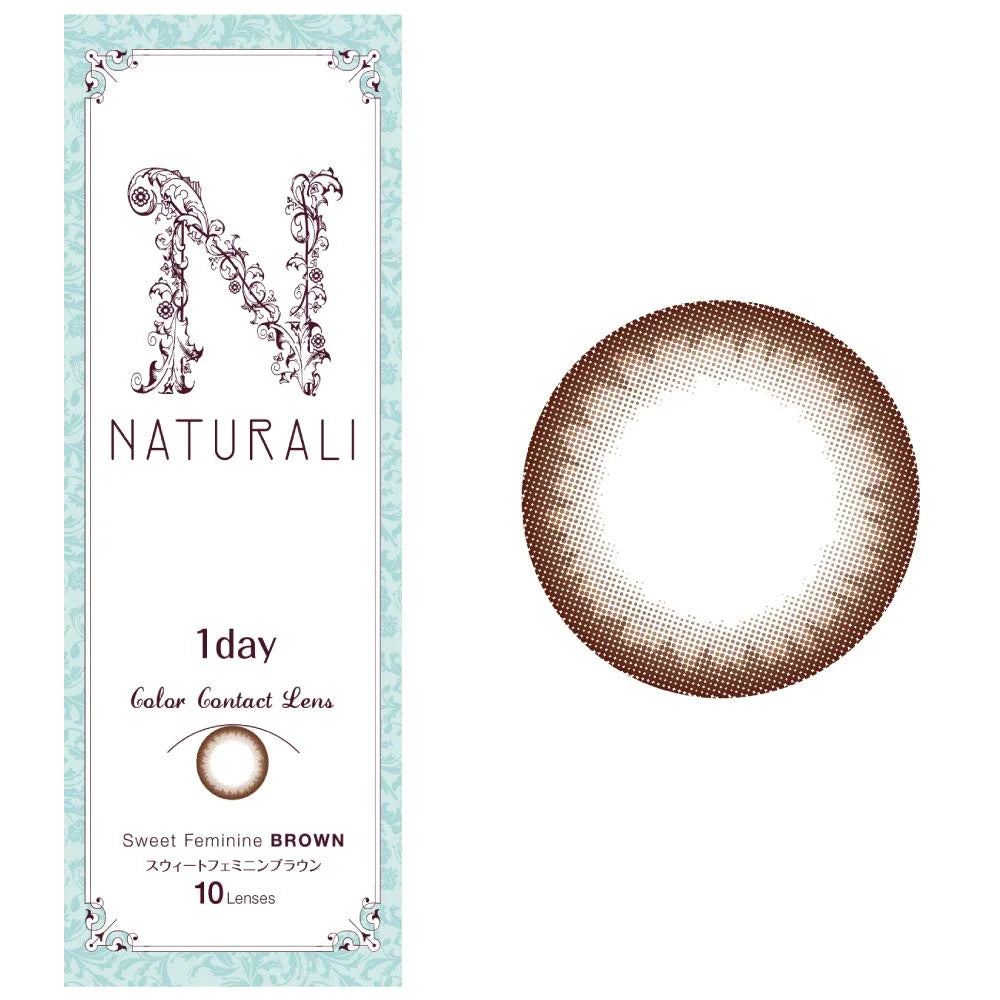 Naturali Color Contacts Japan Sweet Feminine Brown 10 Pieces Dia14.2 Pwr-2.00