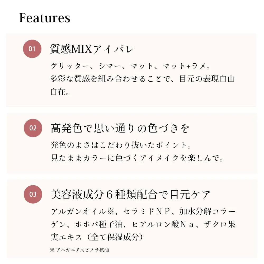 Cipicipi Mood Color Eyes 02 Date 4.3G 眼影盘,含闪粉和精华成分