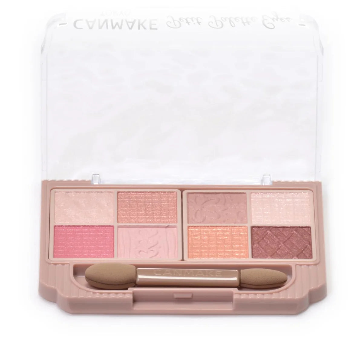 Canmake Petit Palette Eyes 05 Strawberry Peche 2g Coral Eyeshadow with Applicator