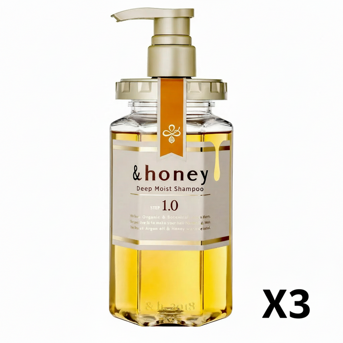 Honey Deep Moist Shampoo Super Moist Organic Japan 440ml