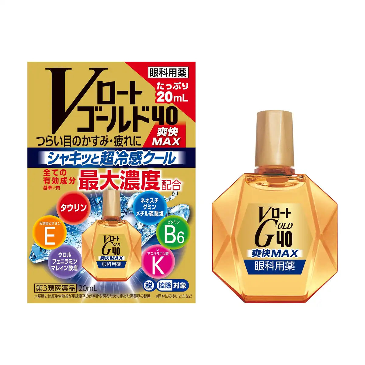 乐敦制药 V-Rohto Gold 40 清爽眼药水 20ml