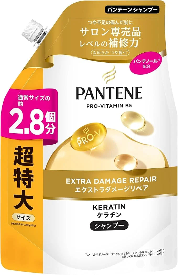 Pantene Extra Damage Repair Shampoo Nachfüllpackung 860ml für intensive Haar-Reparatur