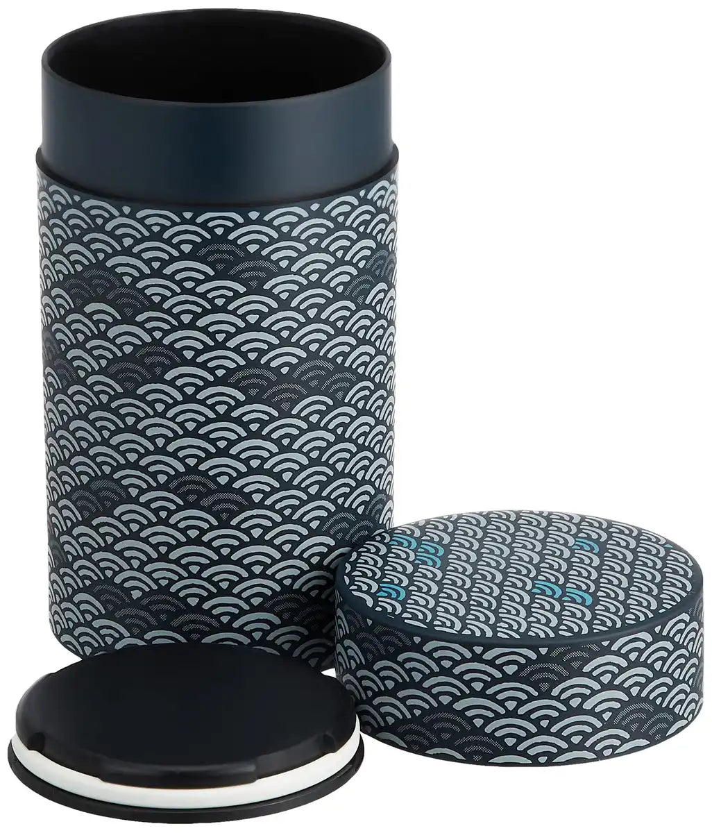 Tatsumiya 36541 Large Seigaiha Tea Canister - Japanese Style