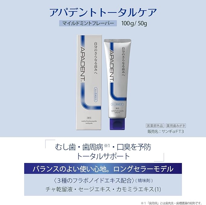 サンギ アパデント トータルケア 歯磨き粉 120G - プレミアム口腔健康フォーミュラ