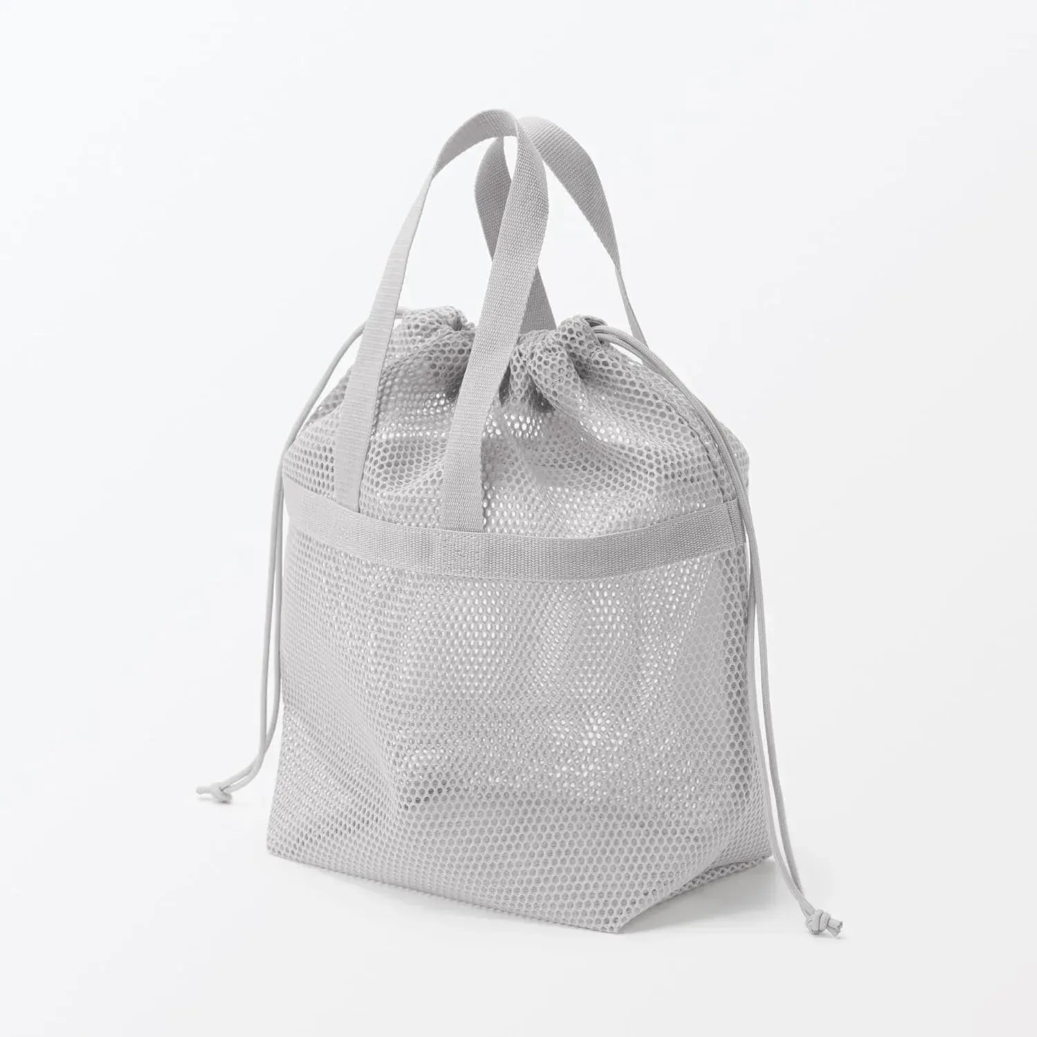 Muji 3D Mesh Drawstring Bag with Handles Pouch