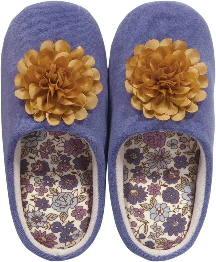 Senko Charlotte Slipper with Flower Motif Low-Rebound Sole