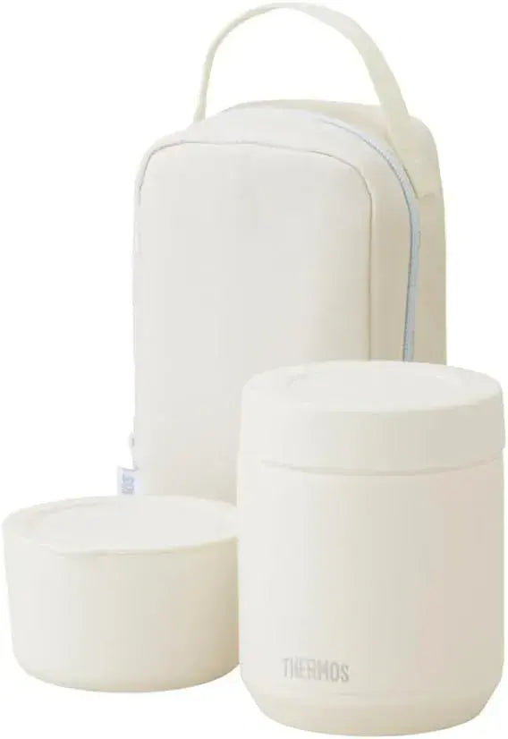 Thermos Vacuum Insulated Soup Jar and Container Set - Ivory 9x9.5x17cm - 4573603024200