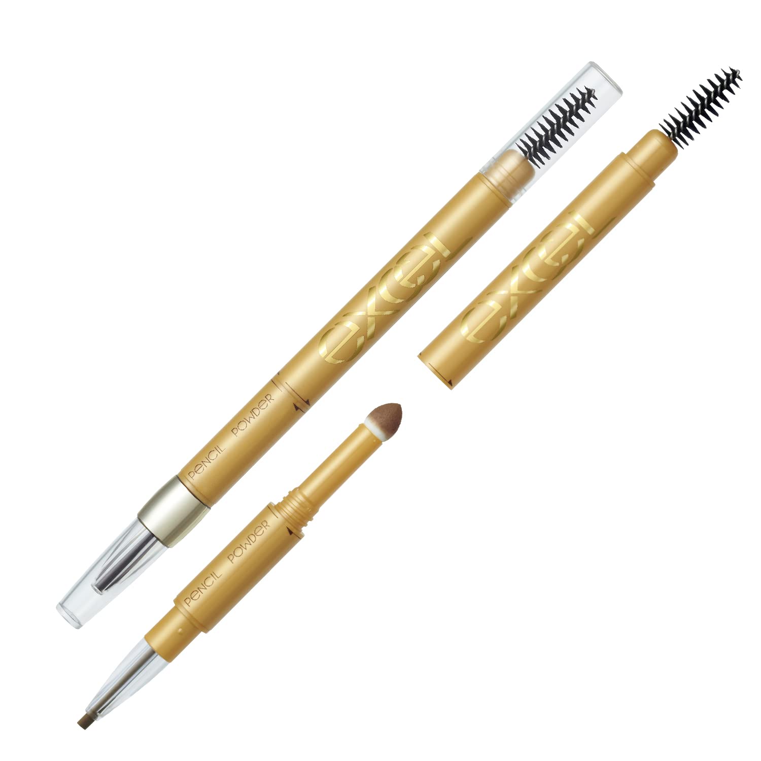 Excel Dual-Use Ash Gray Eyebrow Pencil & Powder Set with Brush EXPD13