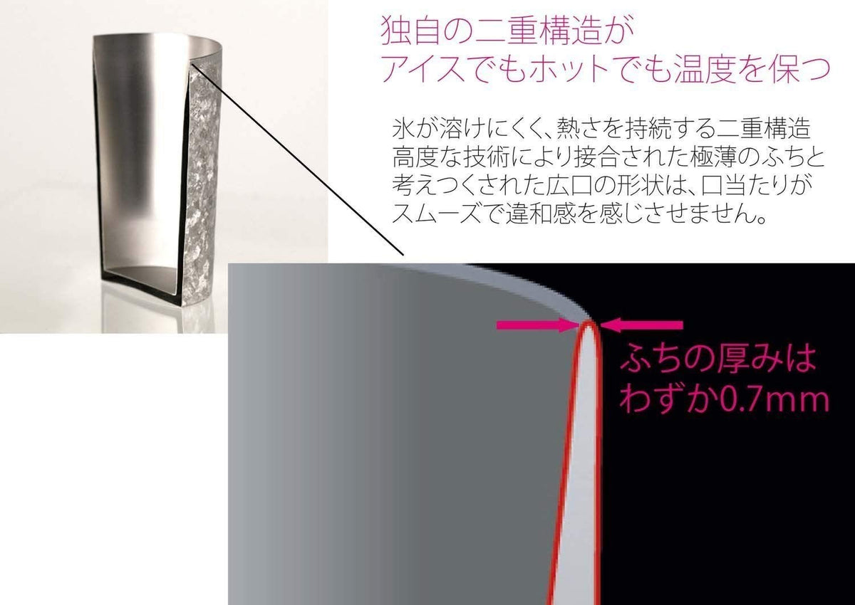 Horie T09Km270Mgsv Niigata Tsubame Titanium Double Tumbler Kiln Creation Light 270Cc Silver - Japan