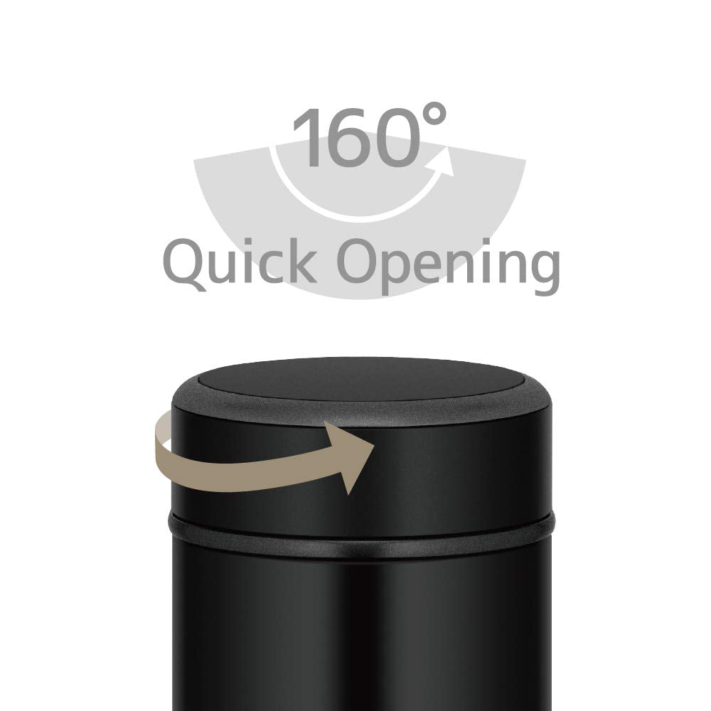 Thermos Japan Vacuum Insulated Water Bottle 350Ml Matte Black Jog-350 Mtbk