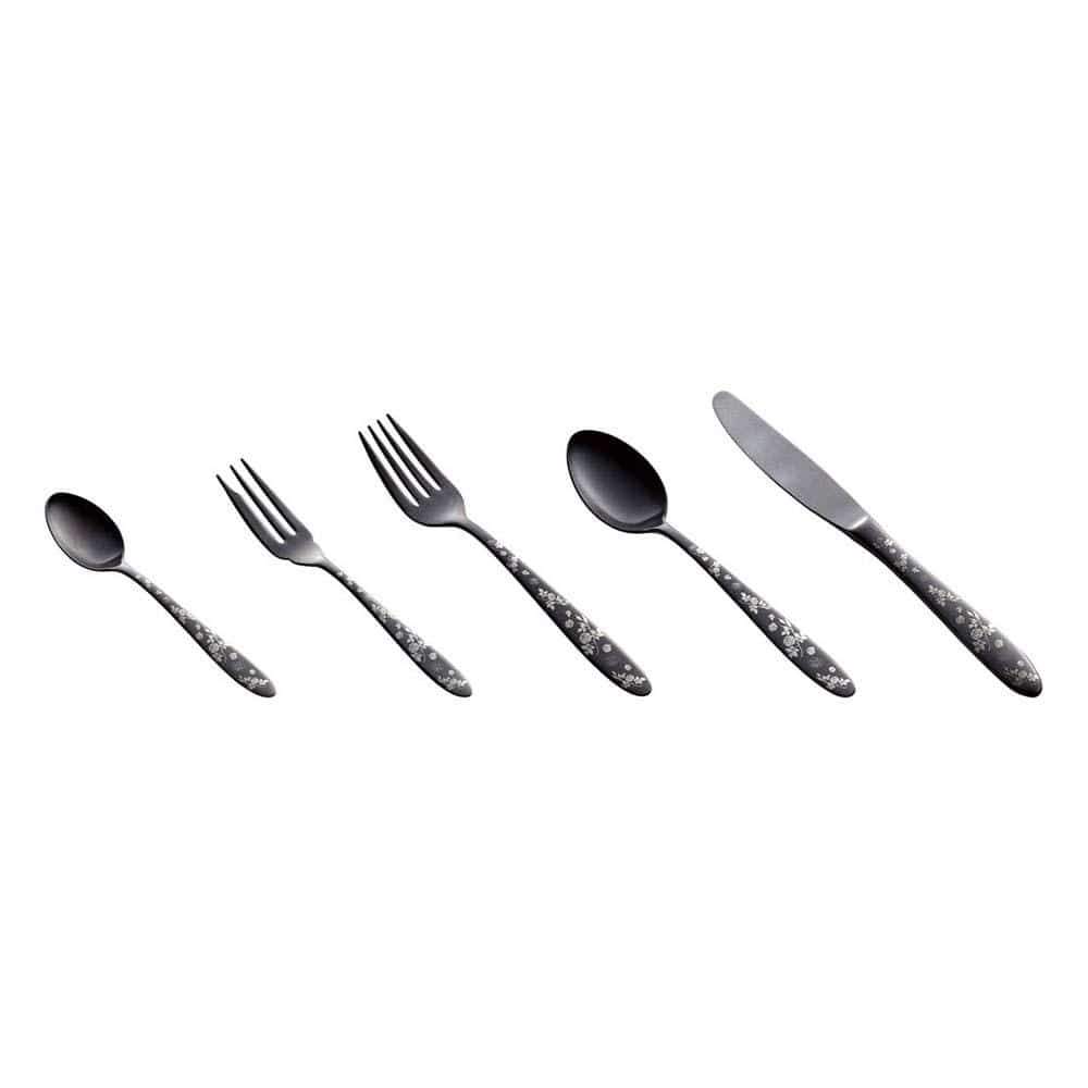 Todai Rikyu Black Rose Pattern Coffee Spoon