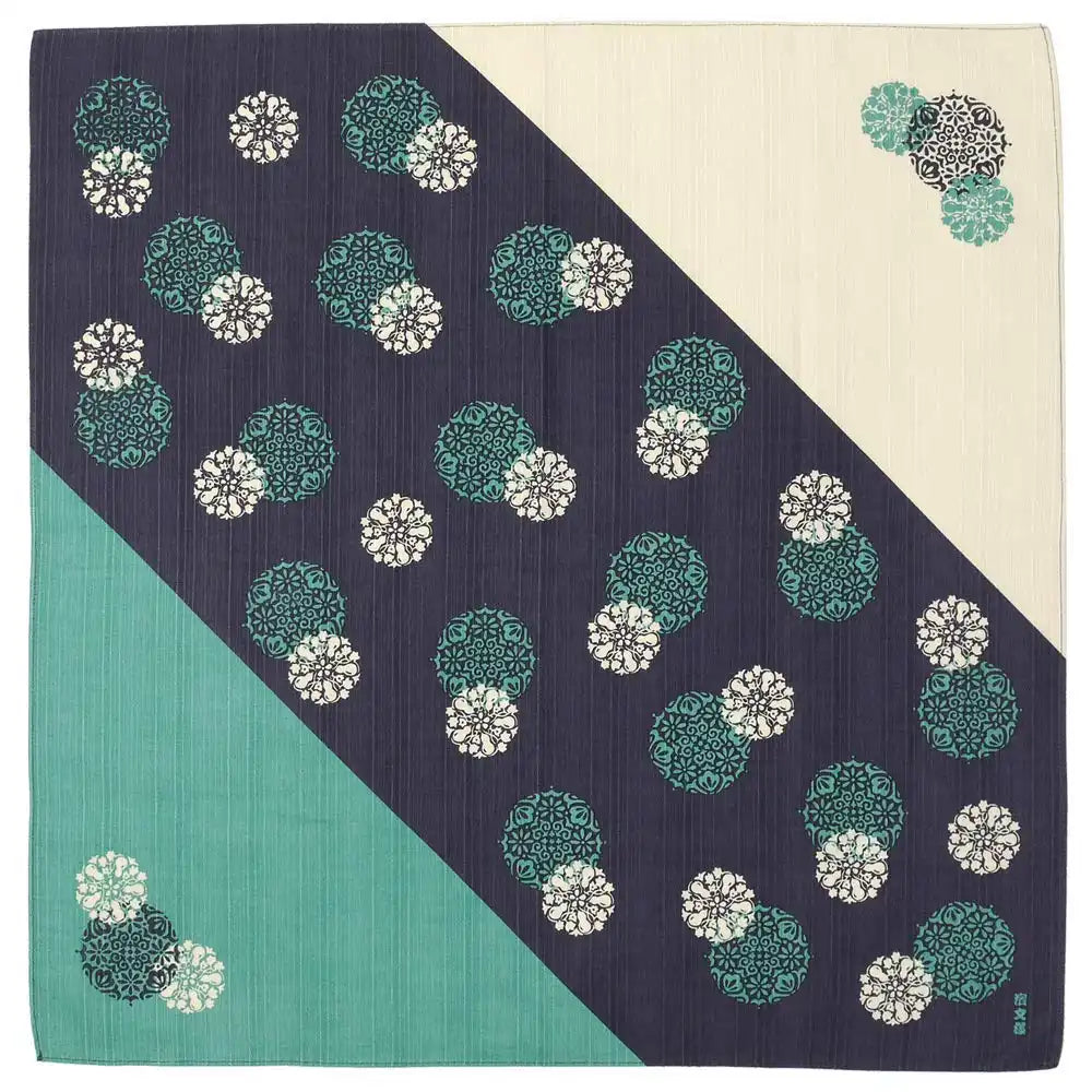 Hama Pattern Furoshiki 50Cm Yumehana Komon Navy Blue | Japanese Cloth