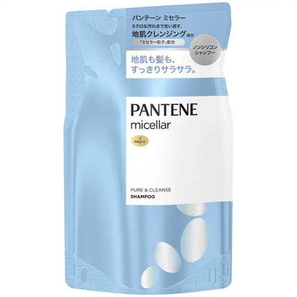 Pantene Micellar Shampoo Pure Cleanse Refill 350Ml Non-Silicone Formula
