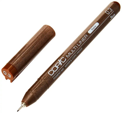 Copic Multiliner Sepia 0.3Mm Fine Tip Professional Quality Drawing Pen