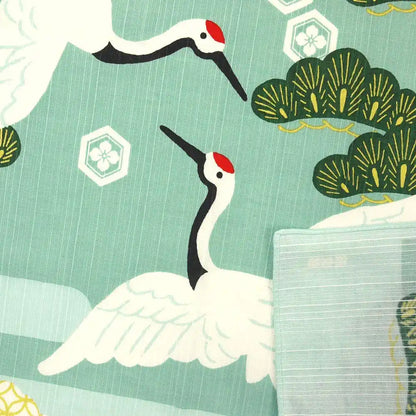 Hama Pattern Japanese Kotobuki Cranes Dance Wrapping Cloth 50Cm