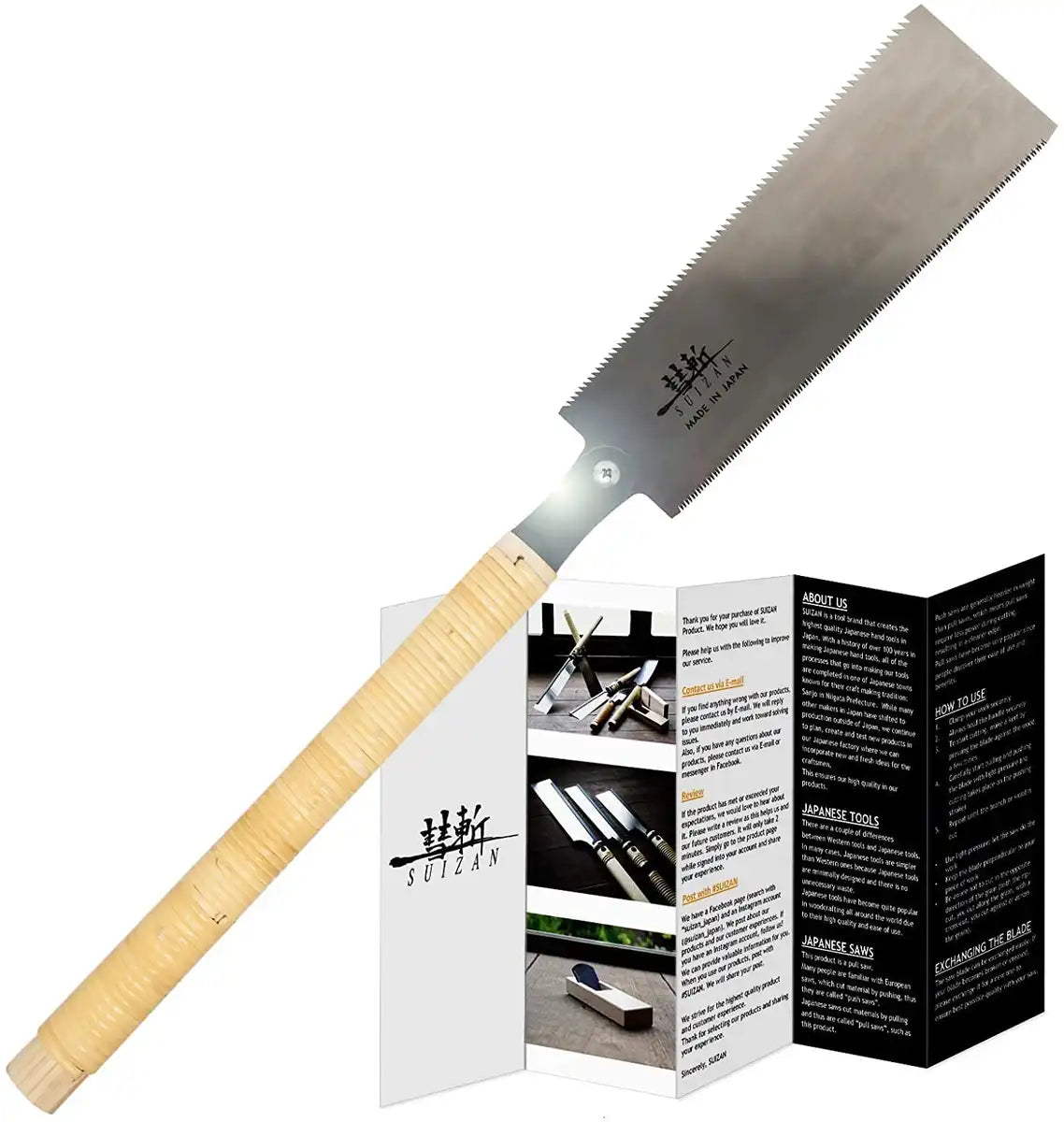 Suizan Double-Edged Saw 240Mm Replaceable Blade Japan For Woodworking