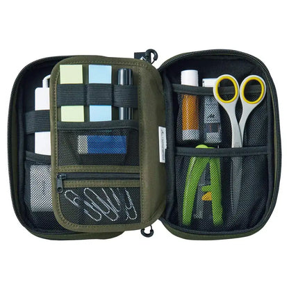 Lihit Lab Japan Cordura Tool Pouch Double Pen Pouch Olive A7765-22